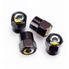 Black Smart Car 'Limited Edition' Chrome Wheel Valve Dust Caps. Fortwo Roadster