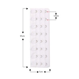 YUPPIE TONE Bra Extender Ladies Bra Strap Extension 8 Hook 3 Rows Buckle Adjustable 2pcs (8 Hooks, White-4)