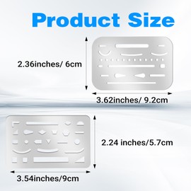 4 PCS Eraser Shield Stainless Steel Drawing Template Shield Drafting Tools Drawing Template Ersatile Metal Eraser Shields Tool for Mechanical Drawing Engineering Design
