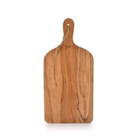 Samhita Acacia Wood Paddle Cutting Boards with handle for Kitchen, Cheese, and Food Serving Tray, Charcuterie Boards (15" x 7" x 0.65")