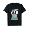 Aesthetic Retro I Survived Y2K Computer Year 2000 Survivor T-Shirt