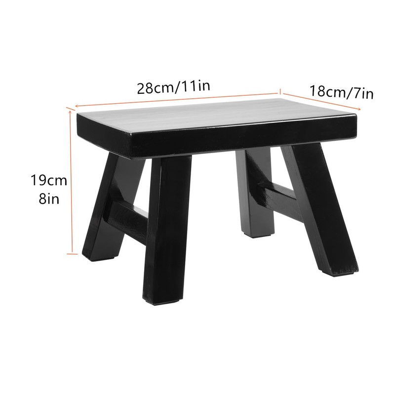 Small Stool Wooden Step Stool Footstool Solid Wood 8 inch