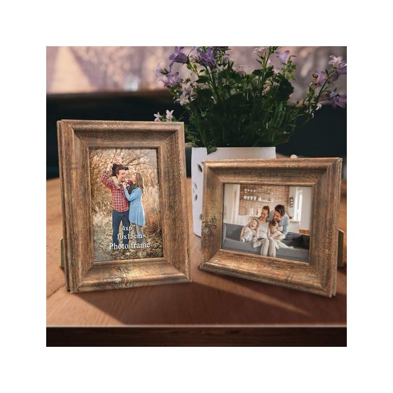 PETAFLOP Rustic Picture Frame, 10 x 15 cm, Set of