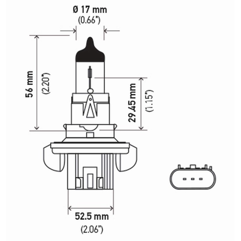HELLA H13 2.0TB High Performance Bulb, 12V, 60/55W, 2 Pack