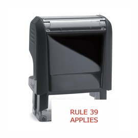 Rule 39 Applies Stamp – Self Inking Red Ink Stamper – 24 x 7mm