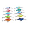 10Pcs Artificial Crankbait 3D Fishing Bait Fishing Accesories for Bass