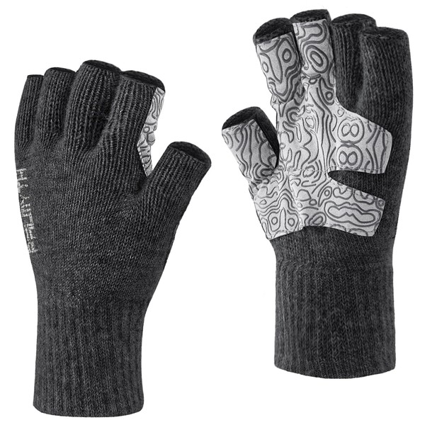Palmyth Wool Fingerless Fishing Gloves - Warm for Men &