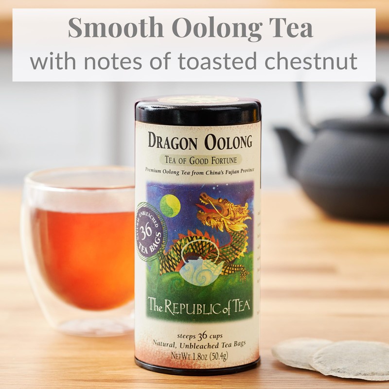 The Republic of Tea - Dragon Oolong Tea Tin, 36