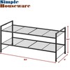 Simple Houseware 2 Tier Stackable Wire Shoes Rack, Black