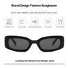 Dollger Rectangle Sunglasses for Women Men Trendy Retro Y2k Sunglasses