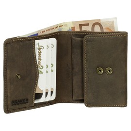 Sporty Leather Men's Wallet Viennese Box Brown / Rust, brown, Modern