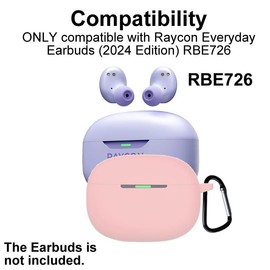 smaate Silicon Case Cover Compatible with Raycon Everyday Earbuds (2024 Edition) RBE726 True Wireless Earbuds