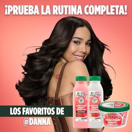 Kit Garnier Fructis Hair Food Sandía Rutina Revitalizante para Cabello Normal: Shampoo y Acondicionador de 300ml + Mascarilla Cabello 350ml, Ingredientes Naturales y Fórmula Vegana Sin Siliconas
