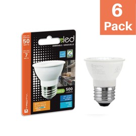 Xtricity LED PAR16 Dimmable Spot Light Bulb, 7W (50W Equivalent), 500 Lumens, 3000k Soft White, 120V, Energy Star Certified, UL Listed (6 Pack)