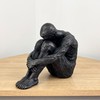 Alfie Francis 20cm Tall Abstract Sitting Man Statue Resin Ornament