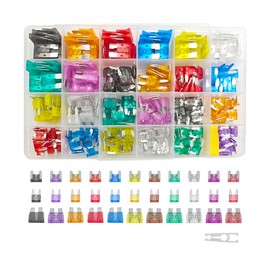 Sandfren 300PCS Car Fuses Assortment Kit, Standard, Small & Mini Automotive Blade Fuses 2A 3A 5A 7.5A 10A 15A 20A 25A 30A 35A 40A with Fuse Puller, Vehicle Accessories for Cars, Trucks & More (Zinc)