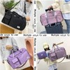 Jahomieo Foldable Gym Duffel Bag with Shoes Compartment &Wet Pocket