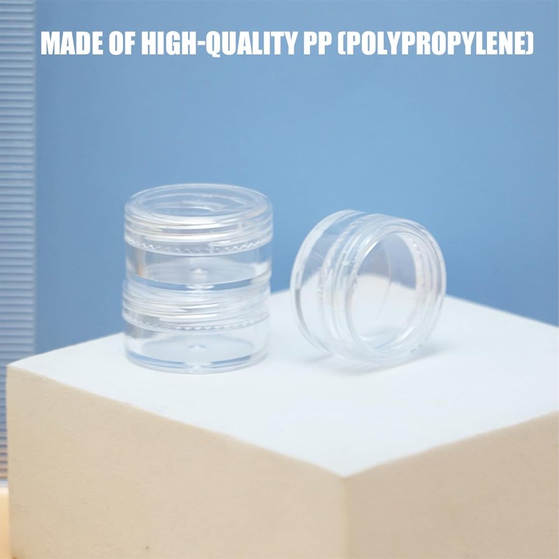 Containers, 24 pieces 3 ml empty containers, clear jars, mini