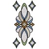 InHome NH2424: Blue Meridan Stained Glass Decal 17. 35 x
