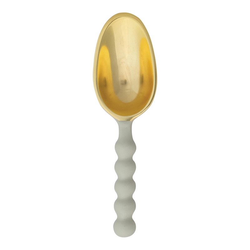 Creative Co-Op Enameled Aluminum Scoop with Ball Handle, Gold Finish,