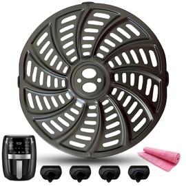 GSZN 5QT Air Fryer Grill Plate for Gourmia GAF536/GAF556/GAF566 Air Fryers, Upgraded Air Fryer Grill Pan Insert Rack Crisper Tray Plate Grate Grid Shelf for Gourmia 5QT Air Fryers, Dishwasher Safe
