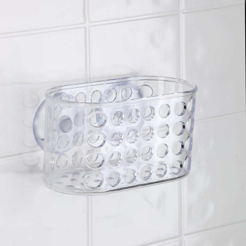 Bath Bliss Suction Cup Bath Caddy Basket, Soap and Razor