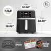 Kitchen Elite 3 Quart Digital Air Fryer Oven Compact Countertop