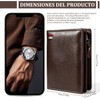 Cartera para hombre con RFID y 11 ranuras – Cuero