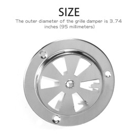 2 Pack BBQ Smoker Air Vent Set, Grill Vent, Stainless Steel Grill Damper for Adjusting Airflow, Replacement Parts for Grill, Stove and Smoker