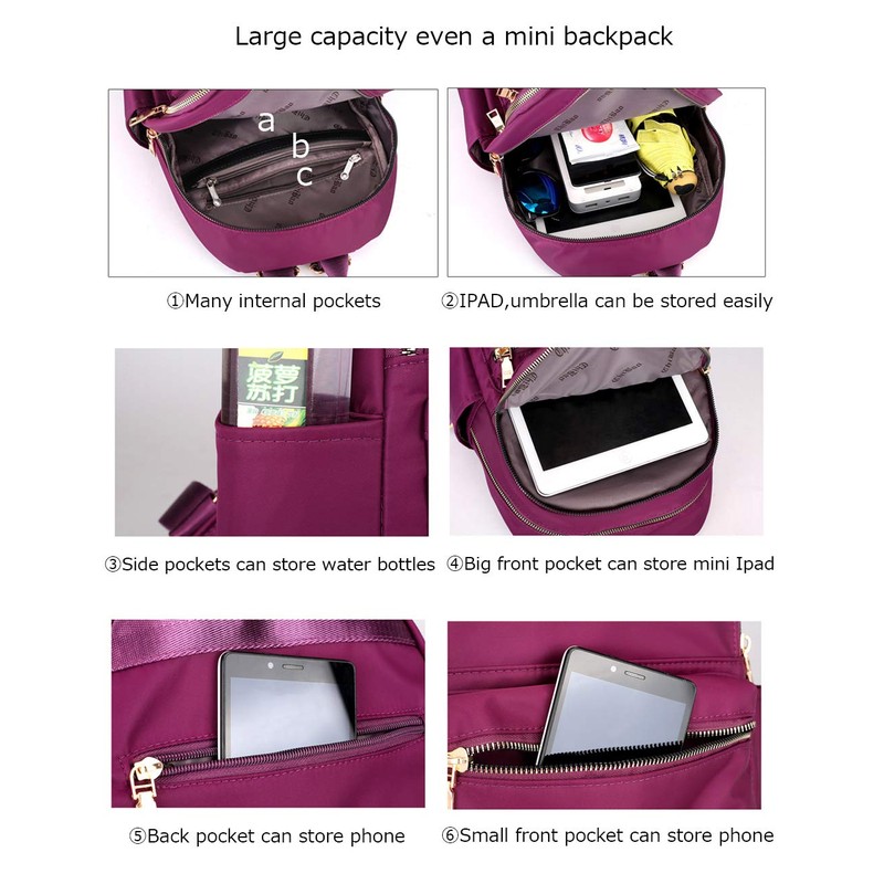 Backpack Purse for Women Small Rucksack Fashion Mini Daypack Shoulder