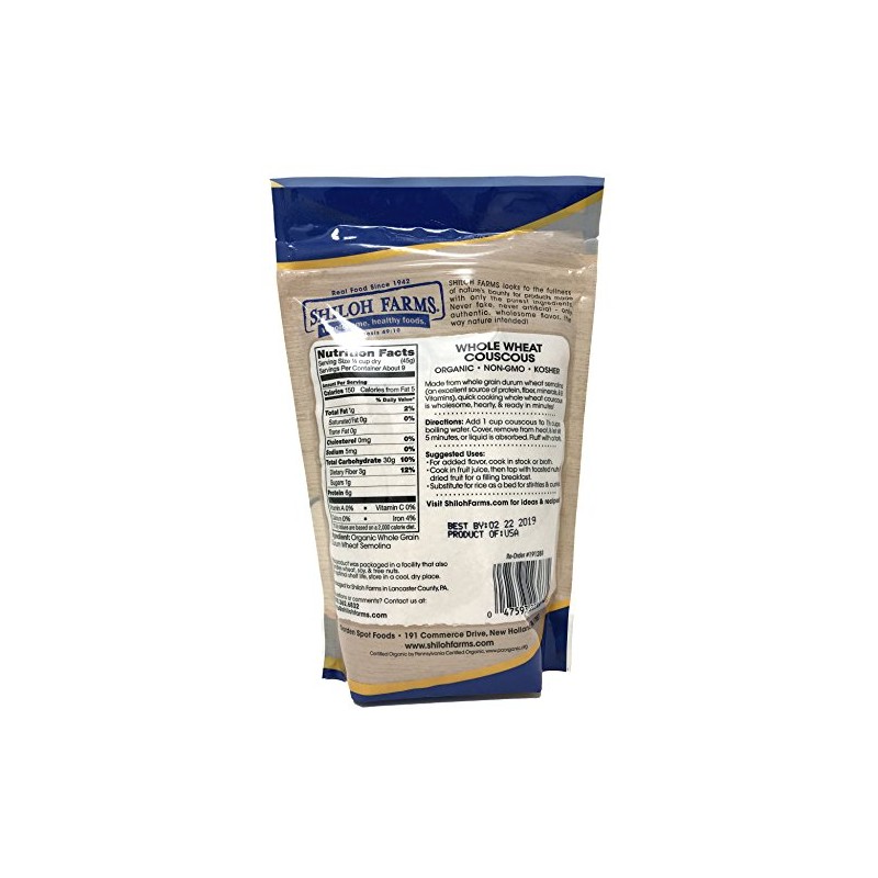 Shiloh Farms - Organic Whole Wheat Couscous, 2 Packs -