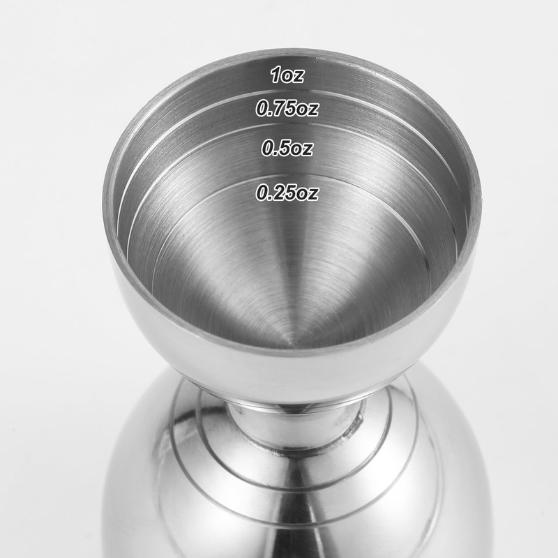 Cocktail Measuring Jigger, Double Sided Stainless Steel Bell Cocktail Jigger