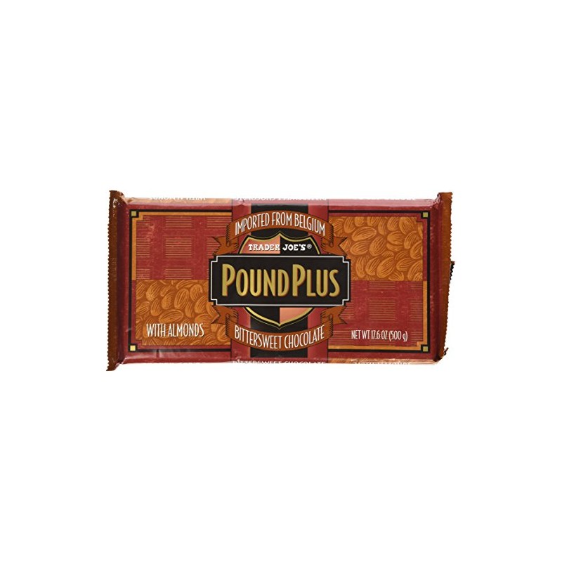 Trader Joe's Pound Plus Bittersweet Chocolate with Almonds 17.6 oz.