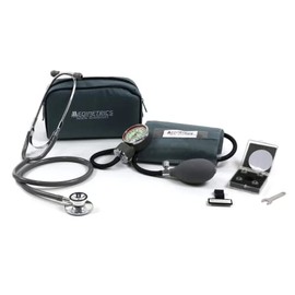 Kit Baumanómetro Aneroide + Estetoscopio Dúplex De Lujo (Gris)