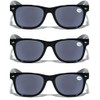 V.W.E. 3 Pairs Classic 80's Reading Sunglasses - Tinted Reader