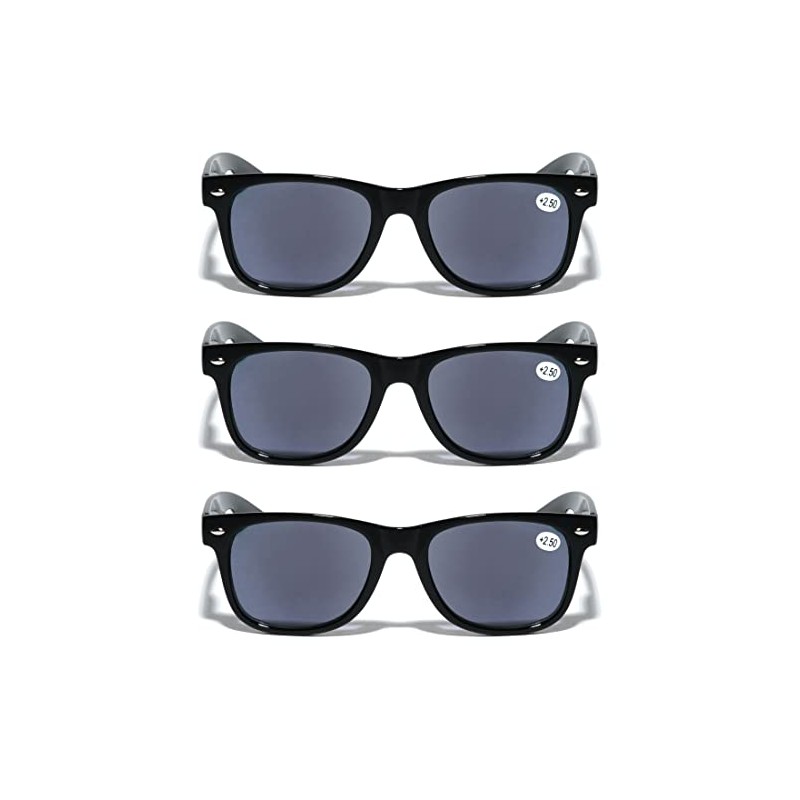 V.W.E. 3 Pairs Classic 80's Reading Sunglasses - Tinted Reader