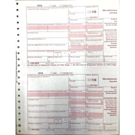 Unbranded/Generic (6) 2016 IRS TAX FORMS 1099-MISC (6) Recipients) + 1 FORMS 1096