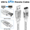 6ft Firewire to USB Adapter Cable 6 Pin IEEE 1394