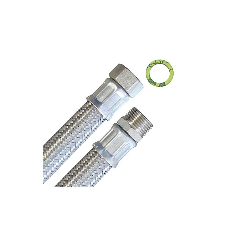 Eurotherm DN19 Reinforced Flexible 3/4-Inch Swivel Nut 3/4-Inch Outer Thread