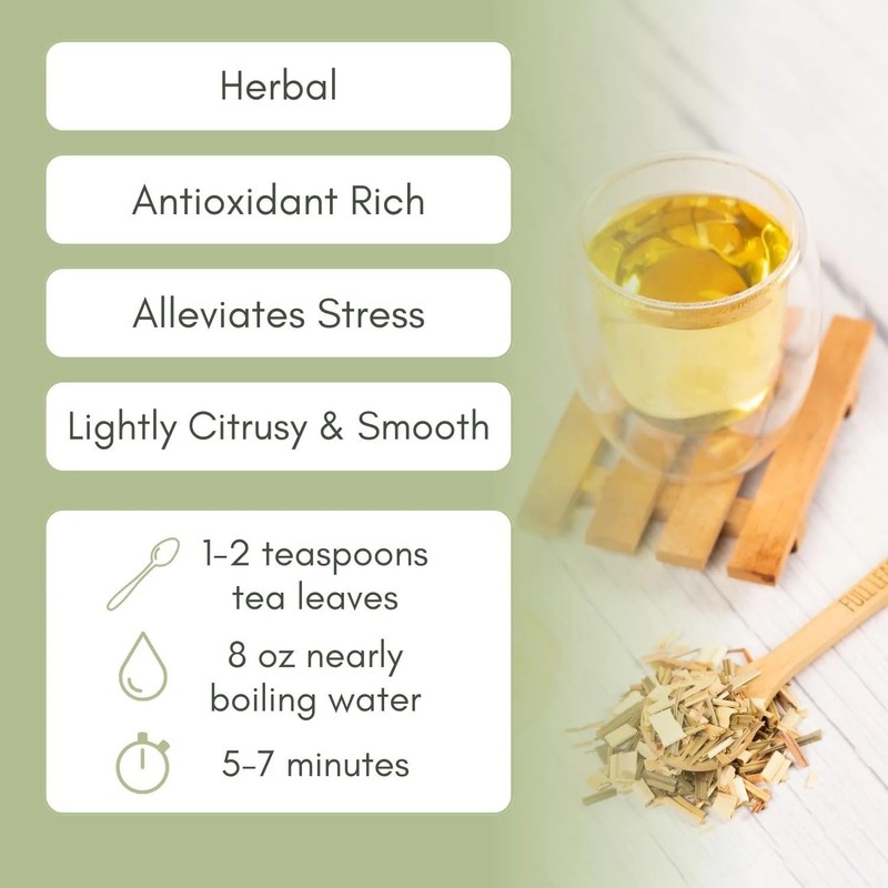 Organic Lemongrass - 1 oz Bag (approx. 15 servings) |