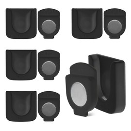 MAWFOZIN Remote Control Holder Wall Mount 5 Pack Magnetic Control Organizer Containers for TV Air Conditioning Remote Control Wall Hook Holder with Self Adhesive for Home Office School (Black)