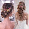 4Pcs Wedding Hair Pins Set, Pink Flower Bridal Hair Pins