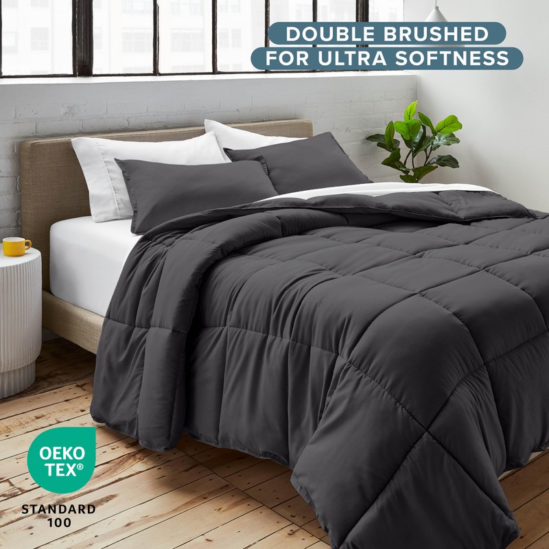 Bare Home Comforter Set - Full Size - Ultra-Soft -