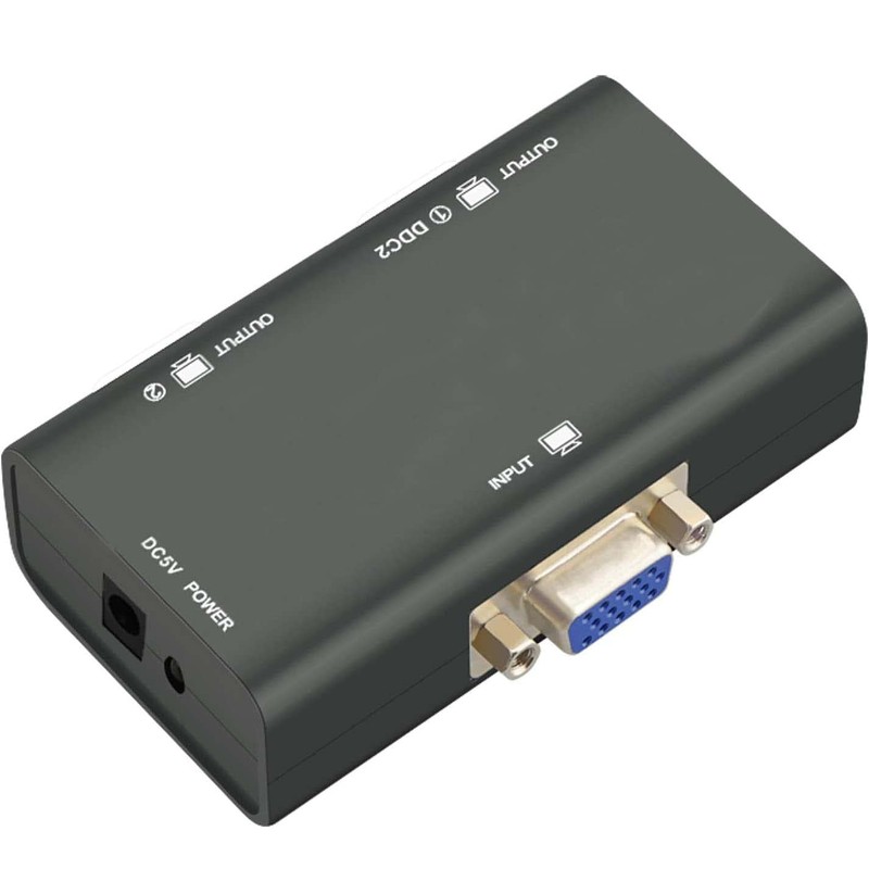 TB® VGA Splitter 2 Port 250MHz Bandwidth Amplifier Box 1