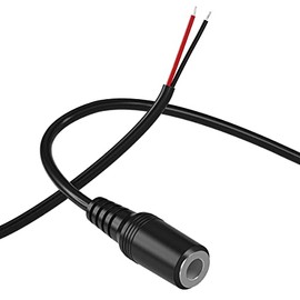 SIOCEN Replacement 3.5mm Female Jack to Bare Wire Open End TRS 2 Pole Stereo 1/8" 3.5mm Jack Plug Connector 3.5mm Female Headphone Jack Aux Audio Cable for Headset Earphone Microphone Cable Repair 1FT