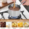 Hominas Milk Pot with Spout, Butter Melting Pot Stainless Steel