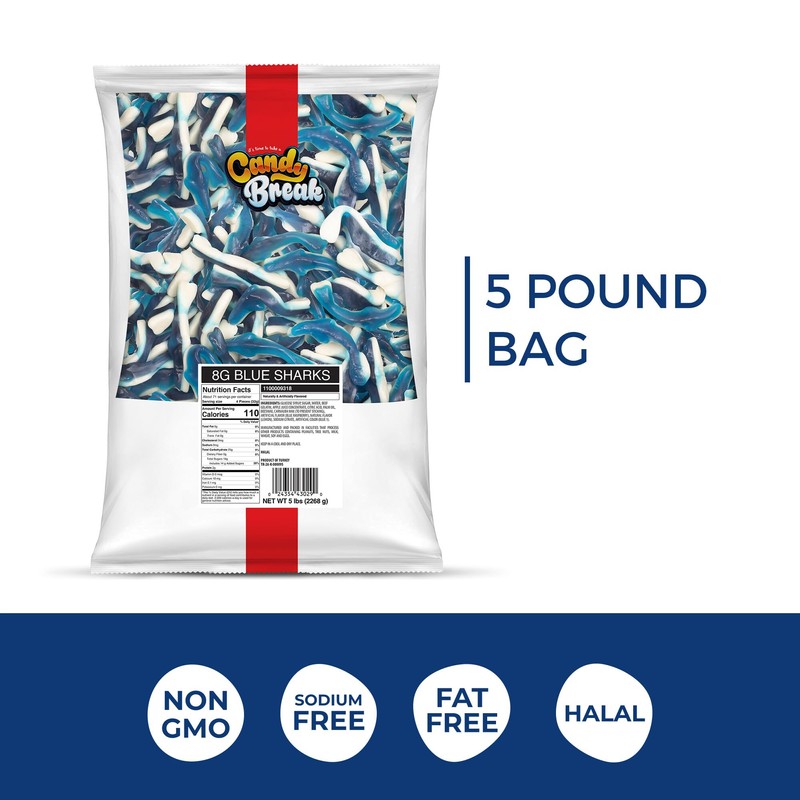 Candy Break Fruity & Sweet Blue Sharks 5 lbs Share