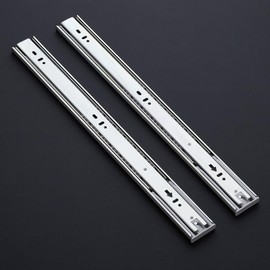 Ravinte 1 Pairs 2 Pack Full Extension Ball Bearing Mount Drawer Slides Soft Close 18 Inch Drawer Slides Silver Rails Track