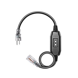 DEWENWILS 3Ft Outdoor GFCI Extension Cord Manual, 12/3 SJTW Heavy Duty Extension Cord, Power Cord with LED Lighted 3 Prong Plug, 15A/125V/1875W, Black, UL Listed