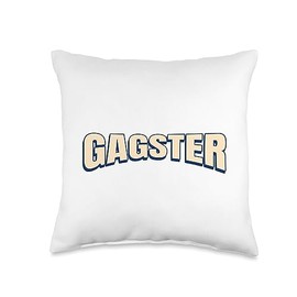 Funny Gagster Style for Truehead Wannabes Throw Pillow, 16x16, Multicolor